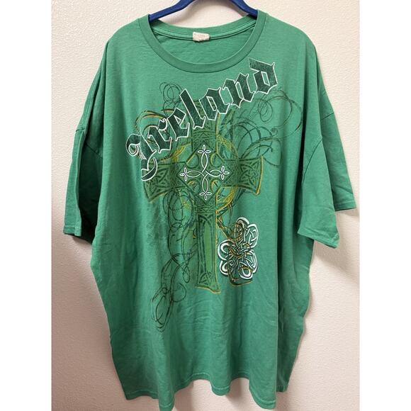 IRELAND GREEN VINTAGE T-SHIRT 3XL Y2K Vintage 2000s - Picture 1 of 7